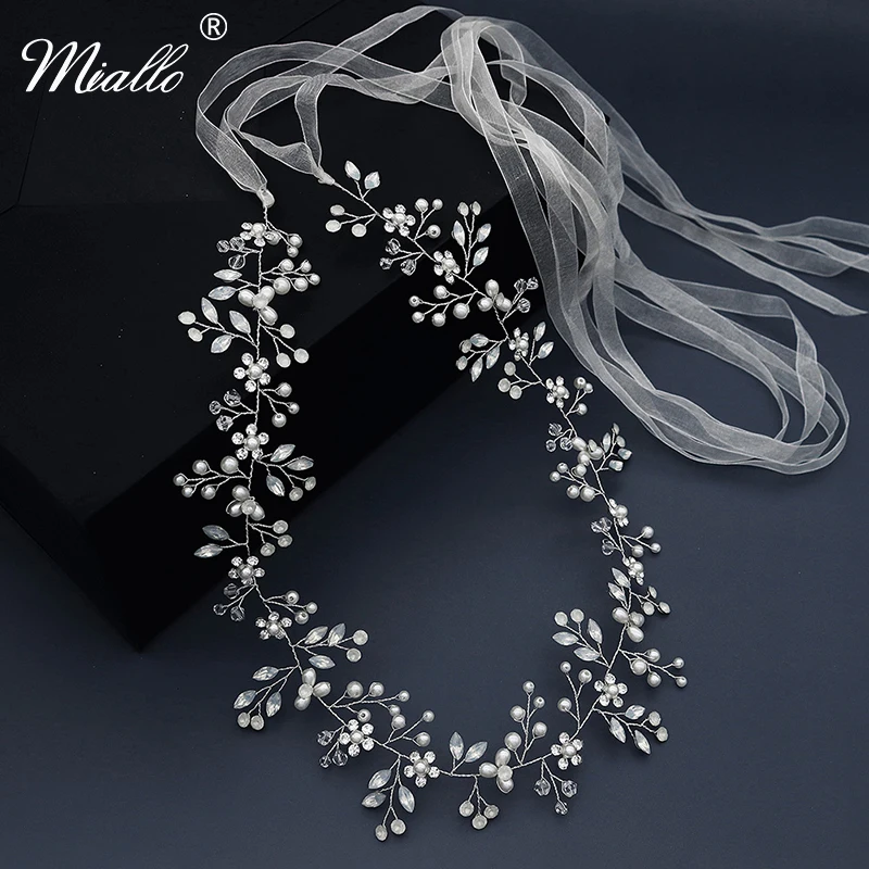 Miallo Strass Gürtel für Frauen Zubehör Braut Hochzeit Kleid Gürtel Kristall Perle Strass Brautjungfer Schärpe Dekoration Geschenk