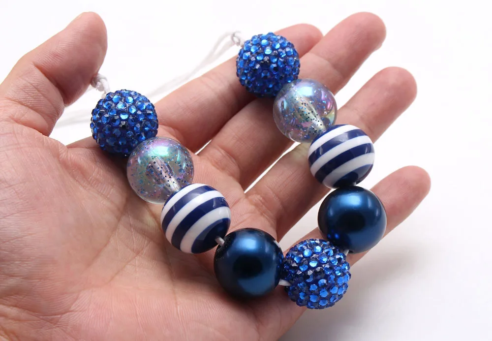 MHS. SUN Blue стильные детские бусы, ожерелье, очаровательное регулируемое ожерелье для девочек, ручная работа, массивное ювелирное изделие, 1 шт