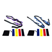 5 шт./компл. Йога латексные Эспандеры эластичный ремень с сумкой для переноски