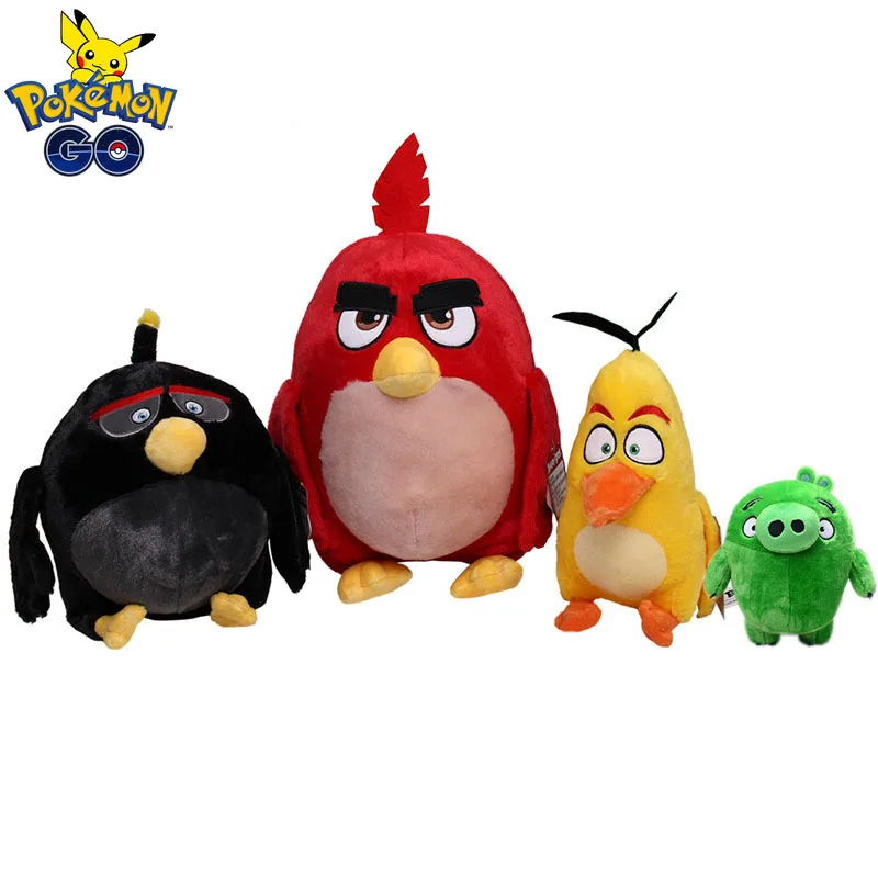 17CM Anime The Angry Birds Movie 2019 Cartoon Doll Bomb Chuck Plush Children's Toys Kawaii Christmas Gift | Игрушки и хобби