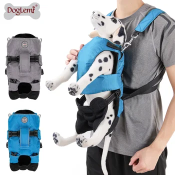 

3 in one Multi Functional Pet Harness Vest with Carrier Outdoor Puppy Dog Backpack Carrier Harness Set