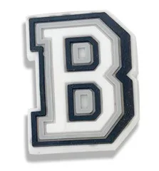 Single Letter 1Pcs Black White Alphabe Shoe charms Button Accessories Shoe DIY Decoration Wristband Kids X-mas Gift  Croc Jibz B