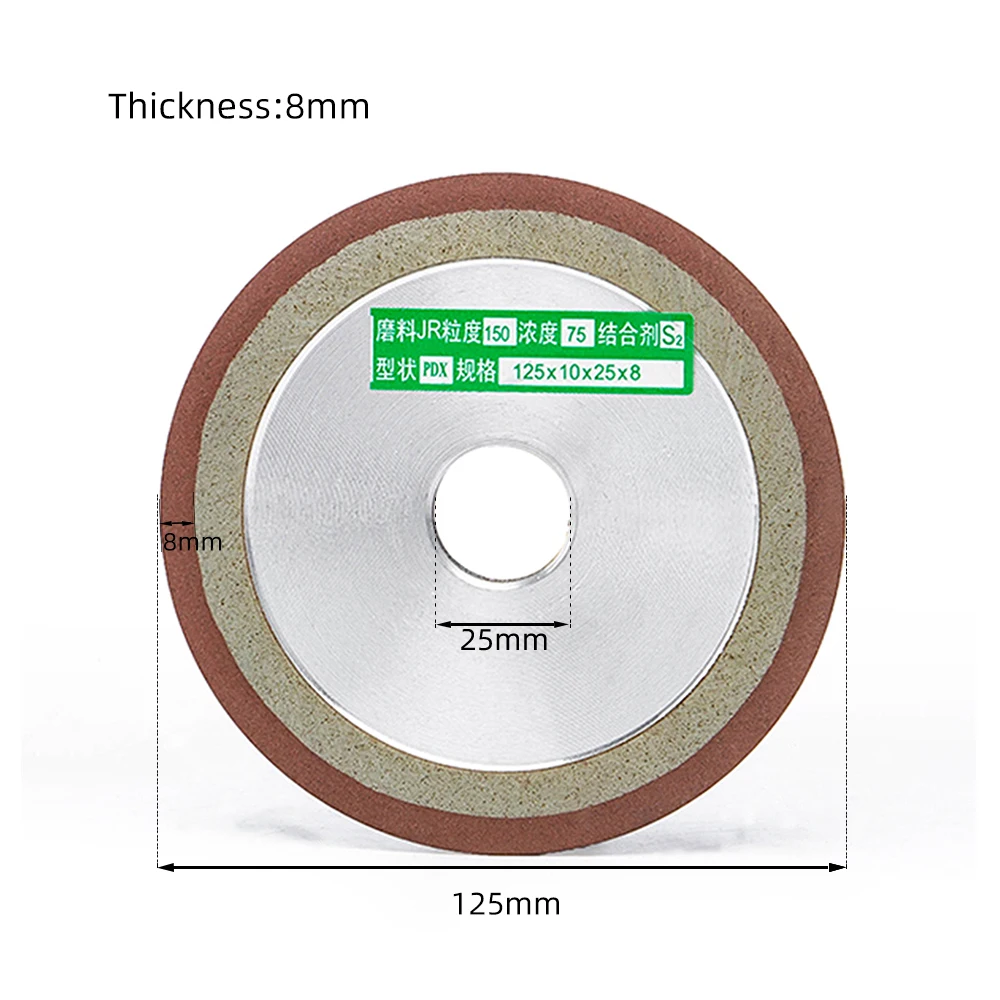 125 мм алмазный круг шлифовальный круг Алмазный диск Камень точильный диск режущие диски 75% концентрация для вольфрамовой стали фреза инструмент зернистость 150 - Наружный диаметр: Bore 25mm