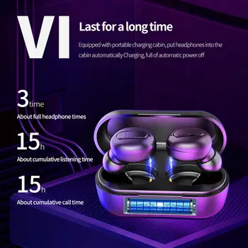 

V1 TWS Bluetooth 5.0 Wireless Handsfree Earphone Sports Stereo Music Headset