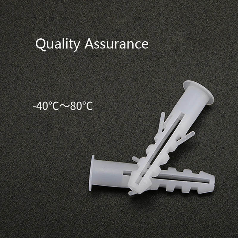 Plastic Expansion Tube Pipe Wall Anchors Plugs 10/100Pcs for 5/6/8/10mm with Phillips Head Screw A026