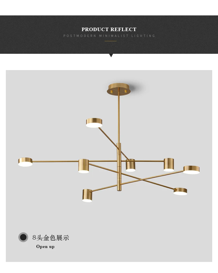 Modern Luxury Golden Pendant Lights LED Nordic Creative Loft Iron Hanging Lamp for Restaurant Livingroom Bedroom Bar Indoor Deco