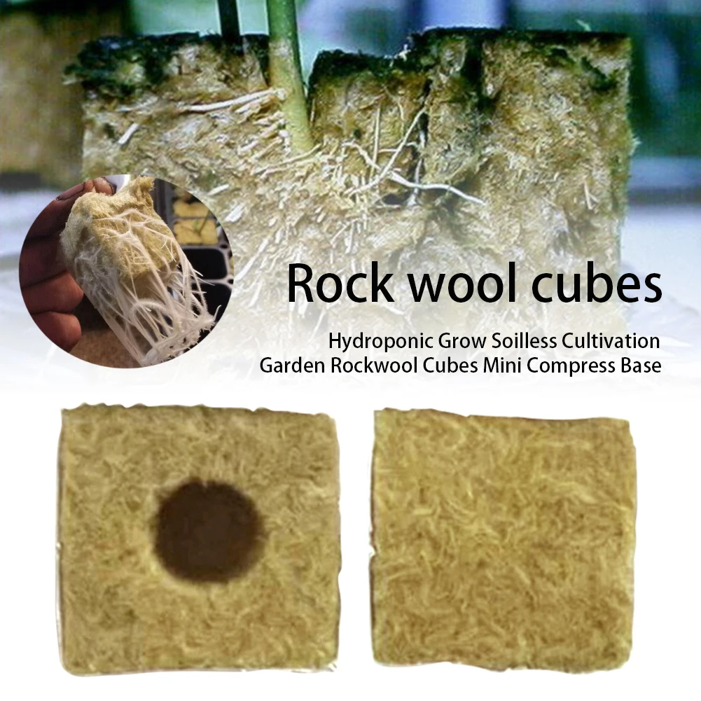 25x25x40mm Ventilative Mini Rockwool Cubes Planting Blocks Media
