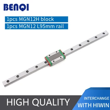 

mgn12 cnc linear ball bearing linear block 1pcs MGN12H + rail MGN12 L95mm made in China