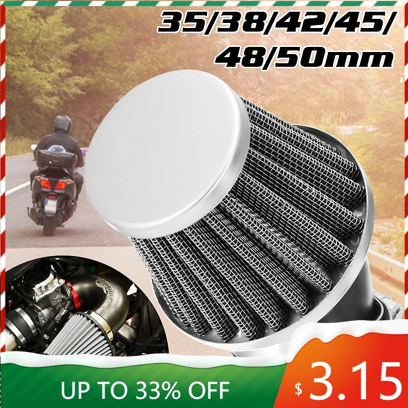 Universal ATV Scooter Air Intake Filter Cone Adapter Pod w/ 28mm/35mm/45mm/48mm 