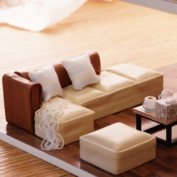 

Hot DIY Miniature Loft Dollhouse Kit Home Decoration Accessories Wooden House Toy with Furniture LED Christmas Children's Gift