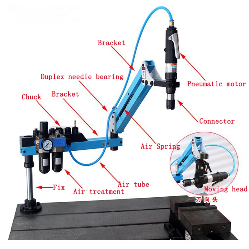 

Vertical /Universal High Efficiency Tapping Machine Air Tapping Machine Cantilever Pneumatic Tapper M3-M12