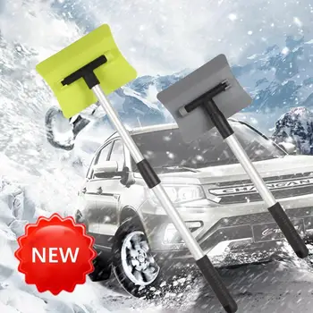 

Car Retractable Snow Removal Shovel Aluminum Alloy Ice Scraper Deicer Spade Auto Window Windscreen Scraping Tool For Cleaning