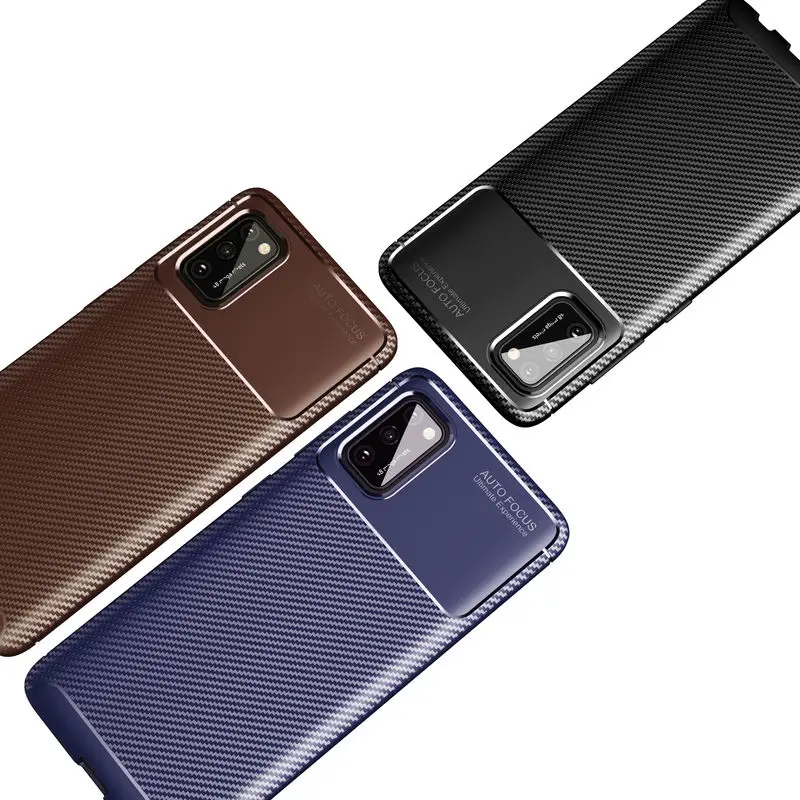 

Case For SamSuang Galaxy A41 Soft Silicone Carbon fiber Shockproof Back Cover For SamSuang A 41 Anti-fall protection Cover Case