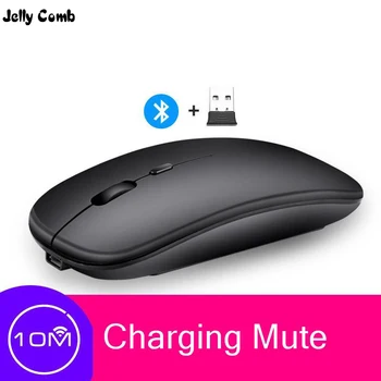 

Jelly Comb Bluetooth Rechargeable Mouse Wireless Silent Dual Mode Optical Mice 2.4G 5.0 Mute Silent Ergonomic Notebook Mouse