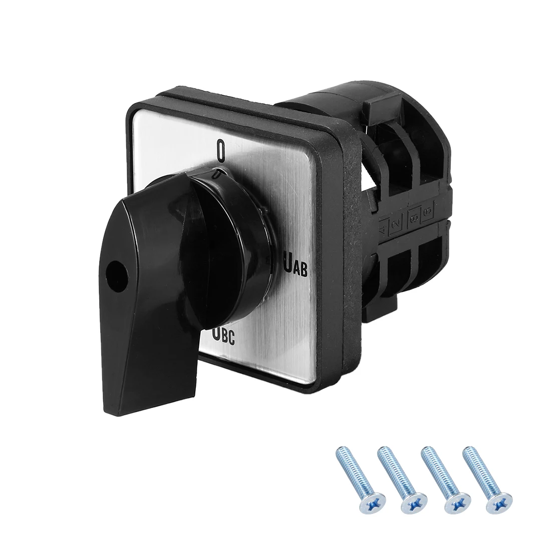 

uxcell Changeover Switch 4 Position Rotary Selector Cam Switch Panel Mount 8 Terminals Latching Ui 500V Ith 10A