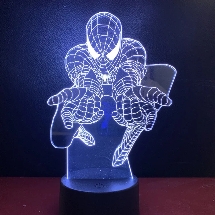 

Nightlight Marvel Movie Spider-man 3D Lamp Lovely Present for Marvel Fans Battery Operated Birthday Decor Led Night Light Lamp