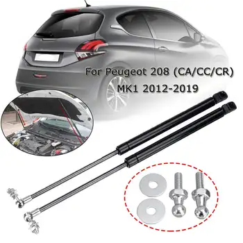 

2pcs Front Hood Bonnet Modify Gas Struts Lift Support Shock Damper for Peugeot 208 CA/CC/CR MK1 2012-2019