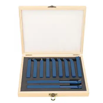 

11Pcs Carbide Tipped Weld Turning Tool 16x16mm 20x20mm Lathe Wire Grooving Right Cutter Cutting Tool Set