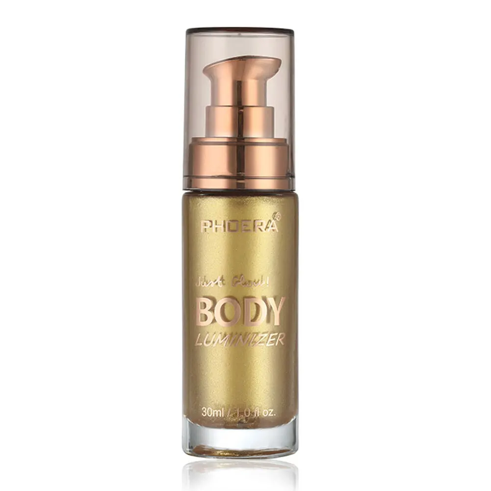 Metallic Gold Установка спрей для тела люминайзер Осветляющий бронзатор универсальная Глянцевая основа для лица мерцающий жидкий хайлайтер светящийся водонепроницаемый - Цвет: Metallic Gold