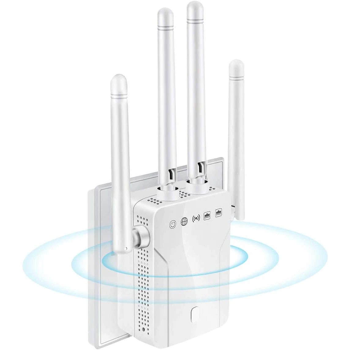 spectrum wifi amplifier Bộ Mở Rộng Sóng WiFi Tốc Độ 1200Mbps Wi-Fi Repeater 2 Băng Tần 2.4G & 5G Tín Hiệu Giãn Nở Cầu 360 ° Full Vùng Phủ Sóng cho Gia Đình Các Bộ Định Tuyến Dễ Dàng Bộ wifi network amplifier
