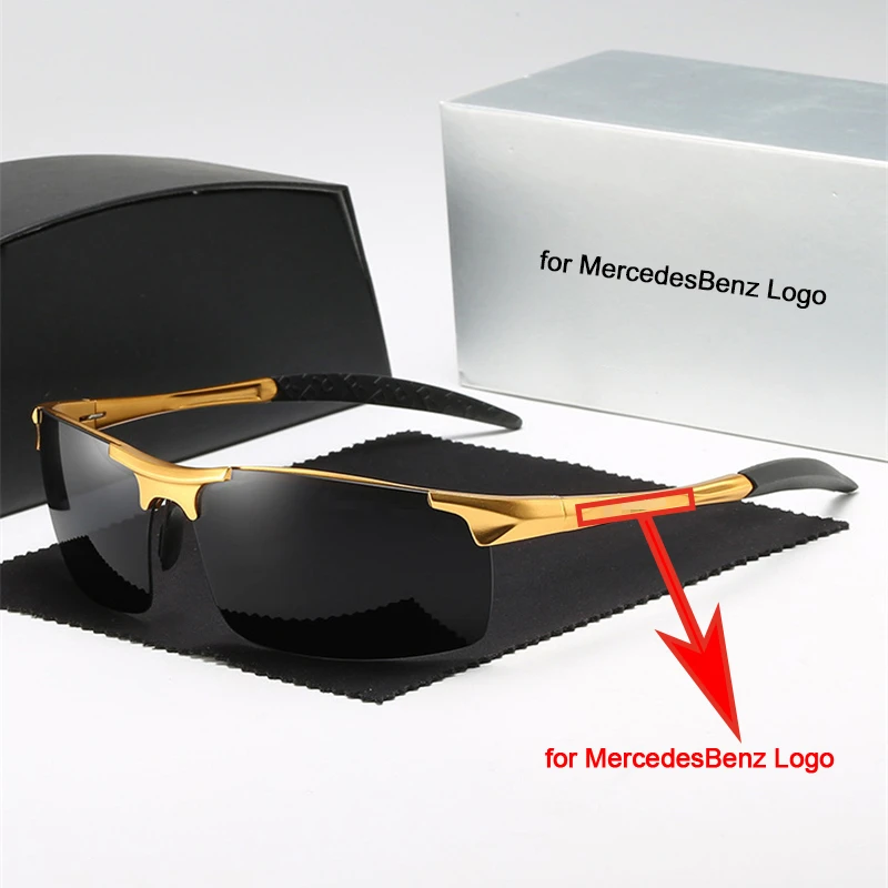 Gafas de polarizadas de medio marco para coche para lentes de sol para Mercedes Benz, Anti UV, a la moda, para pesca y conducción|Gafas de - AliExpress