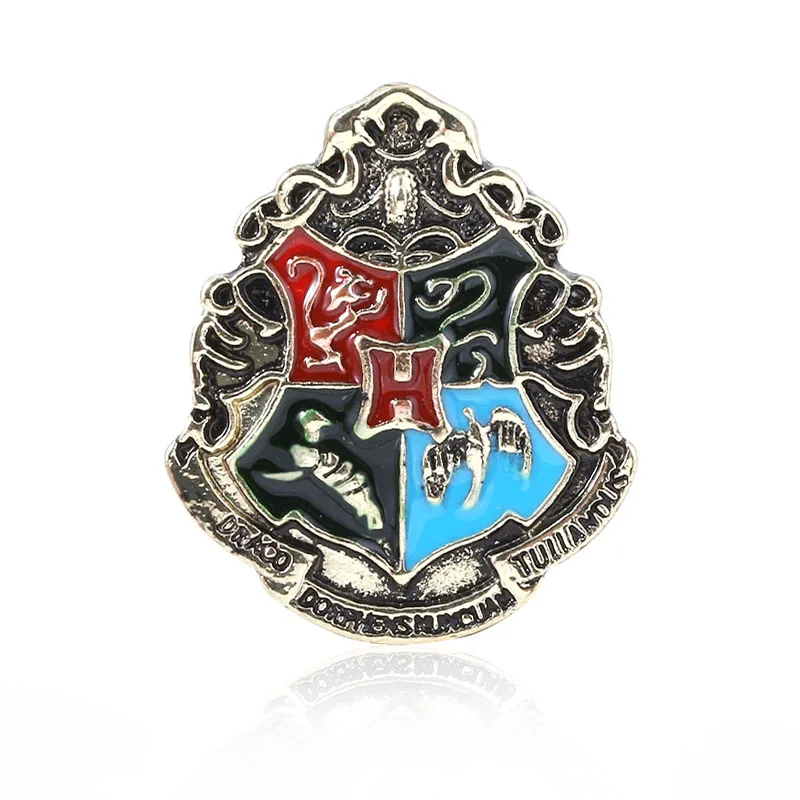 SG модные ювелирные изделия Хогвартс Слизерин Гриффиндор Ravenclaw Hufflepuff школьный значок брошь для женщин и мужчин ювелирные изделия - Окраска металла: X11