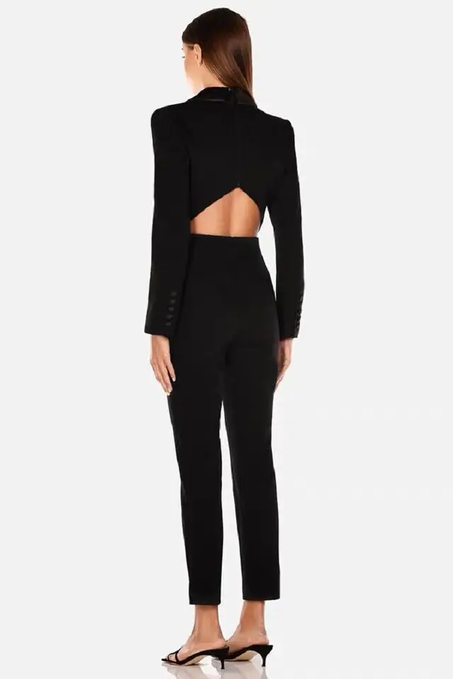 Bandage Jumpsuits For Women v neck long sleeve Overalls Womens Red Jumpsuit Deep V Neck Backless Wholesale