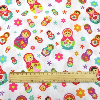 

50*145cm Polyester Cotton Fabric Cartoon Fish Scales Printed for Tissue Kids home textile for Sewing Clothing Crafts,c2843