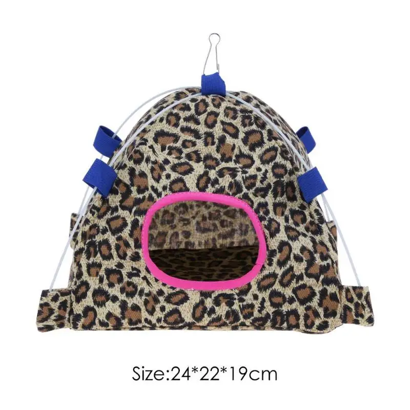 F Leopard Bird Hangable палатка-гнездо с подушкой Красочный холст камуфляж попугай домик маленький питомец общий моющийся дом клетка - Цвет: F