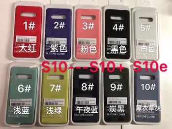 

50 pcs/lot Original Silicone Case cover For samsung s8 s8+ s9 9+ s10 s10e s10 + note 7 8 9 10 Phone Cover case with Packaging