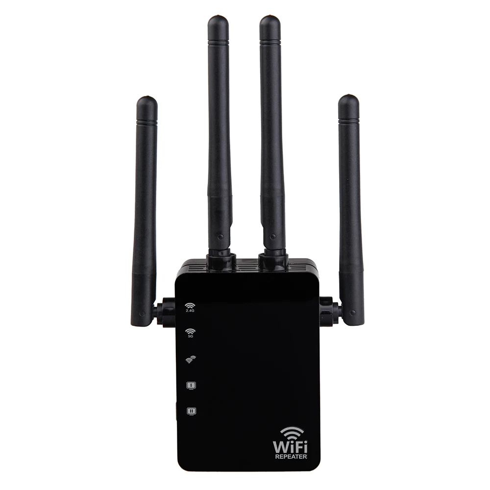 Двухдиапазонный беспроводной 2,4G/5G Wi-Fi ретранслятор AC 1200 Мбит/с 4 высоких антенн мост усилитель сигнала проводной маршрутизатор Wi Fi точка доступа