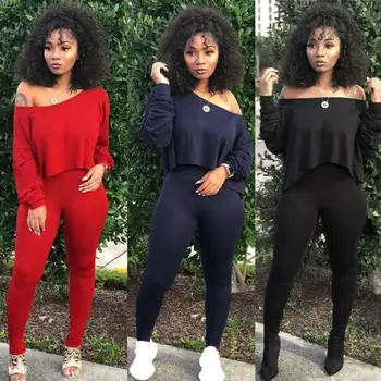 

Women Sets Women Red Black Yellow 2 pcs Sweatsuit Cotton Summer Pullover Suits Women outfit Two Piece Tracksuits