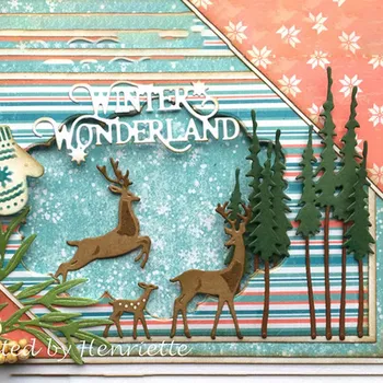 

2019 Elk And Trees Christmas Metal Cutting Dies For DIY Scrapbooking Photo Album Decorative Embossing Paper Card Crafts Die Cut