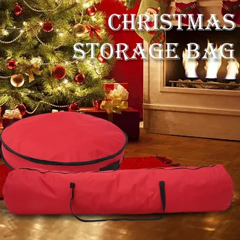 

Foldable Christmas Wreath Storage Bag Wreaths Large Storage Bag for Storing Christmas Tree Garland Home Storage Organization
