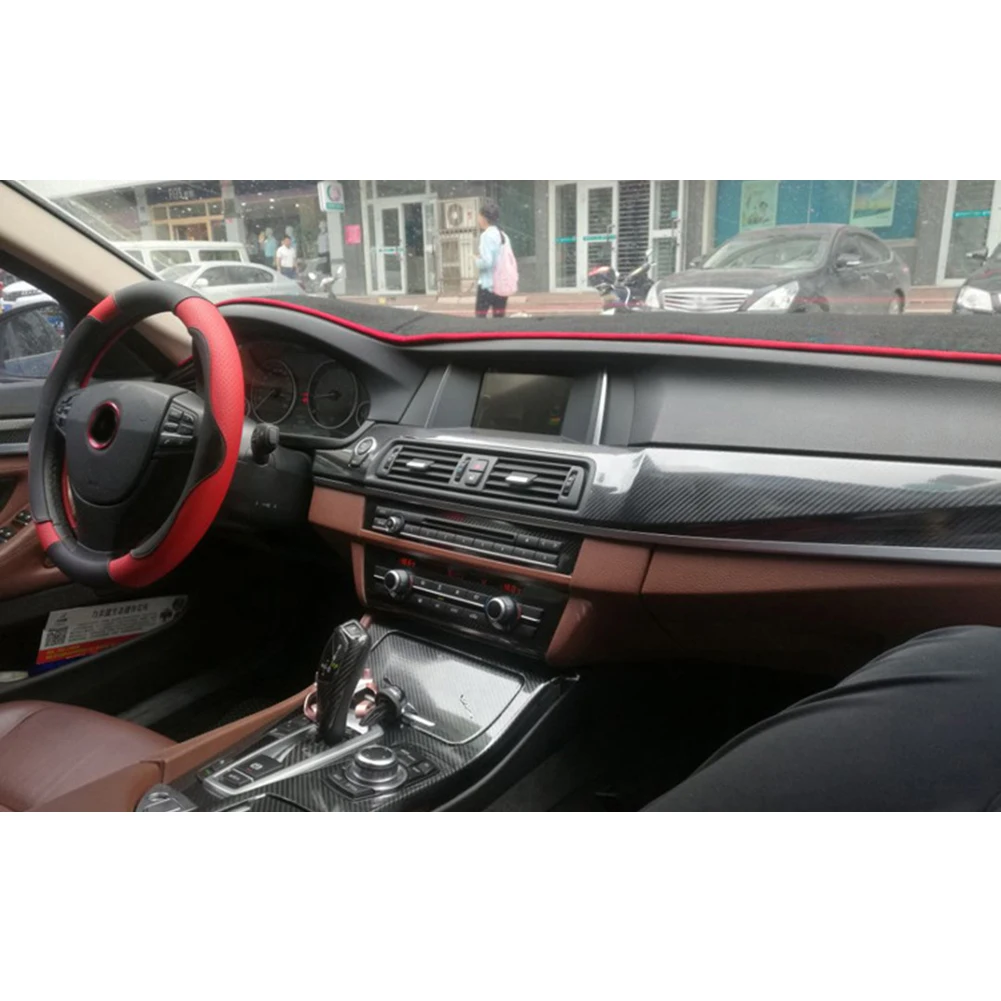 Черная 5D наклейка из углеродного волокна с узором для внутренней отделки сделай