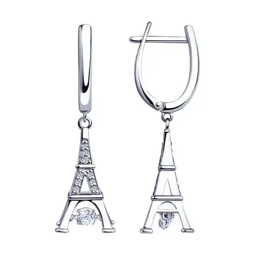 Серьги SOKOLOV из серебра со Swarovski Zirconia