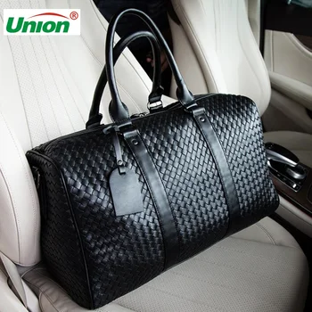 

Travel Bag Large Capacity Men Hand Luggage Travel Duffle Bags Leather Handbag Multifunction Shoulder Bag Bolsos Weeke black