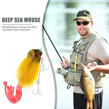

Artificial Jig Wobblers Crankbait Fishing 22cm/85g Big Pike Bait Mouse Fishing Lure Artificial Fishing Bait for Pike Bass
