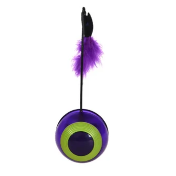 

Funny Tumbler Light Electric Multi Functional Interactive Cat Dog Toys Balls Pet Supplies (Purple)