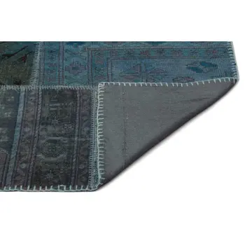 

Handmade Gray Vintage Overdyed Patchwork Area Rug 298x420 Cm-9'9''X13'9''