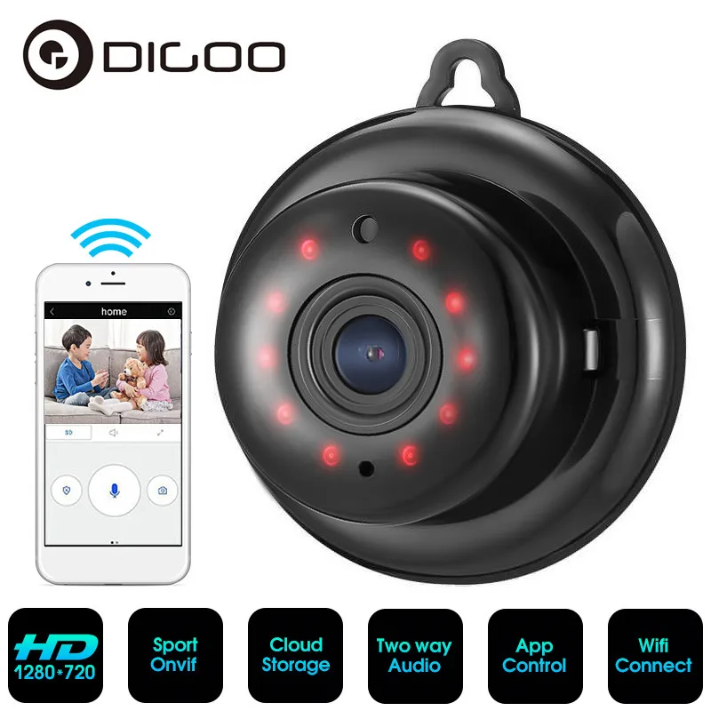 Digoo DG-MYQ Облачное хранилище 720P Wifi IP камера детский монитор безопасности Видео камера наблюдения ночное видение 2 способ аудио приложение