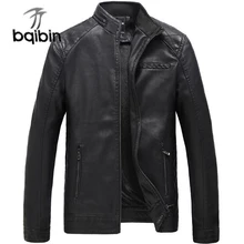 Кожаная мужская повседневная куртка со стоячим воротником, мотоциклетные пальто из искусственной кожи, мужские осенне-зимние флисовые Байкерские Куртки из искусственной замши 6xl