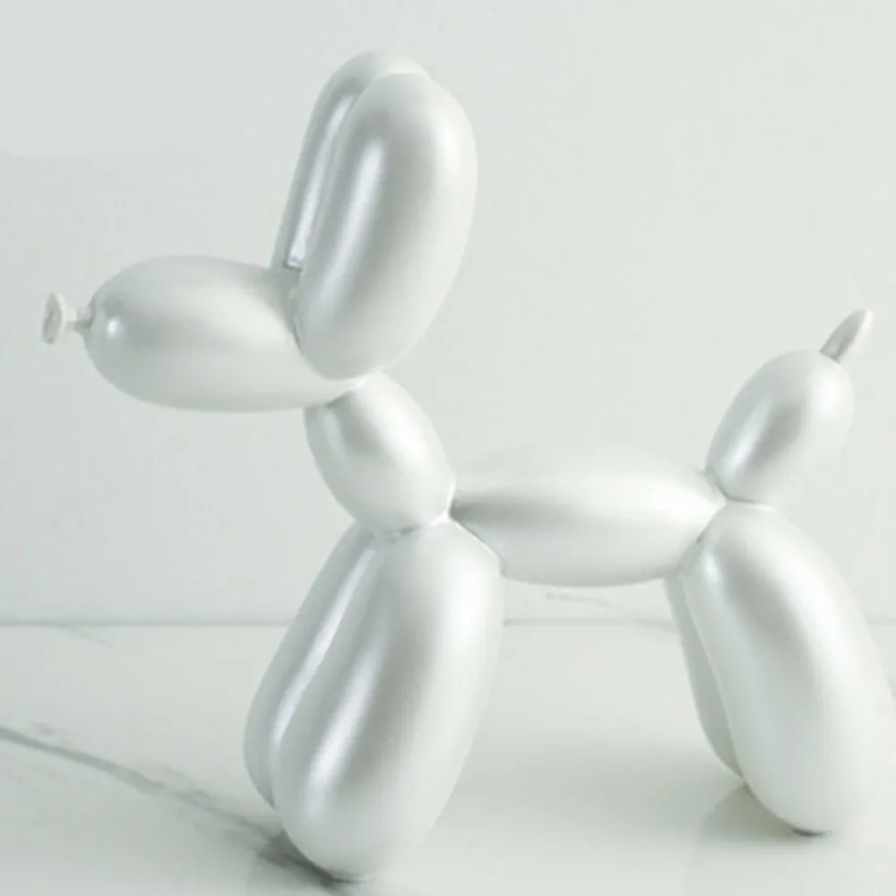 

New Small Balloon Dog Statue Resin Crafts Animal Sculpture Ins Modern Nordic Style Fashion Cake Baking Family Decoration