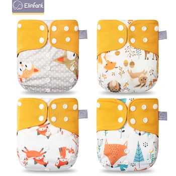 

4pcs/set ECO-friendly diaper New Washable coffee mesh Cloth diaper cover Adjustable Nappy Reusable Cloth pocket Diapers baby New