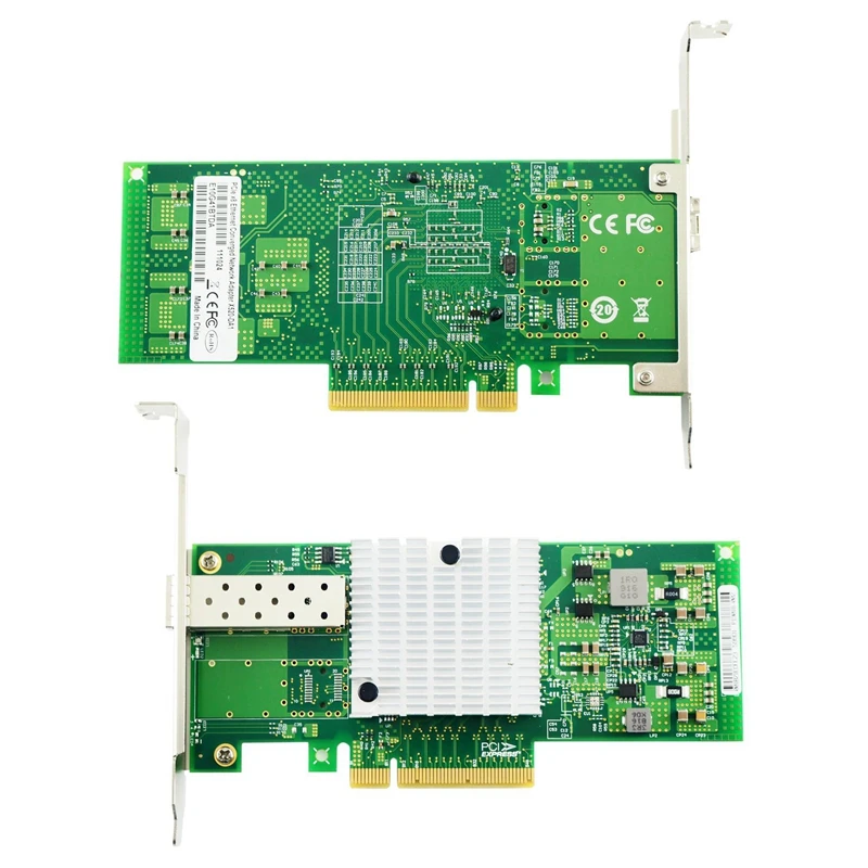 10 Гб PCI-E NIC сетевая карта 82599EN чипсет для Intel X520-DA1 конвергентный сетевой адаптер(NIC) Одиночный SFP+ порт, PCI Express Eth