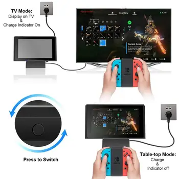 

TV Switch HDMI Converter Charging Dock Station Cooler Stand For Nintendo Switch Portable Stand For Cooling Of Game Console