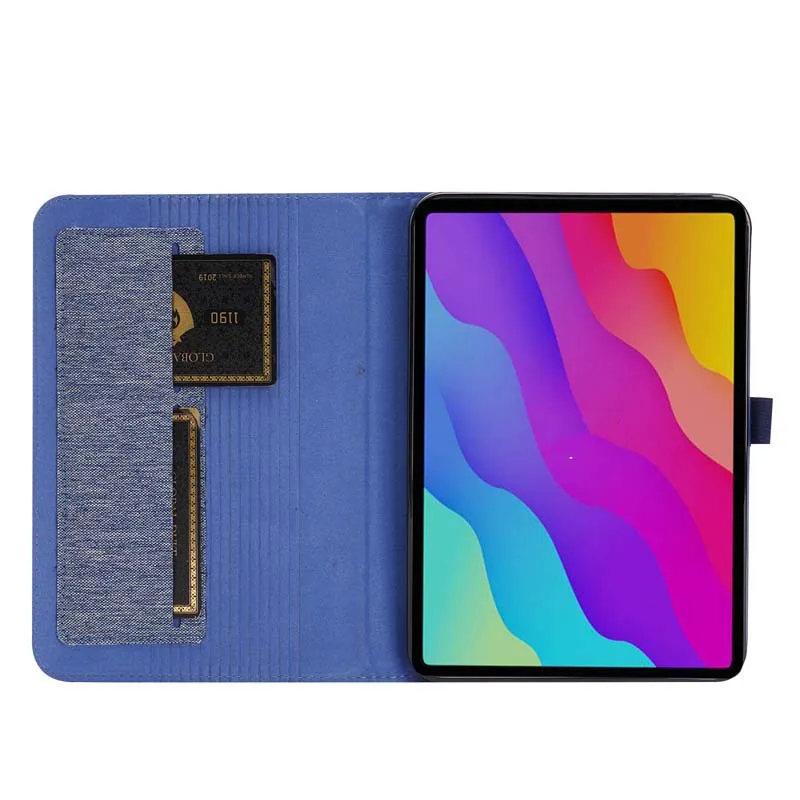 청바지 패브릭 소재 플립 케이스 iPad 미니 6 2021 6 세대 iPadMini A2567 A2568 A2569 8.3 인치 킥 스탠드 커버 홀더