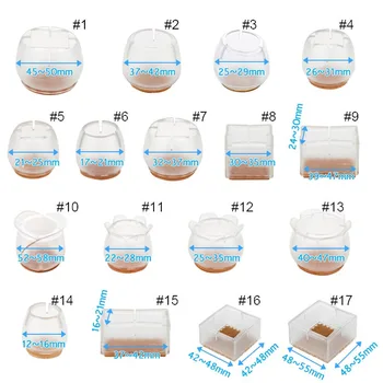 

silicone table foot cushion thickened transparent Non-slip Table Chair End Leg Wear-resistant Table chair foot protector