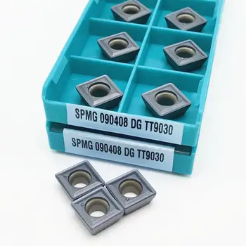 

10 pieces SPMG090408 DG TT9030 lathe tool indexable carbide inserts for U boring metal lathe machine tool accessory tools