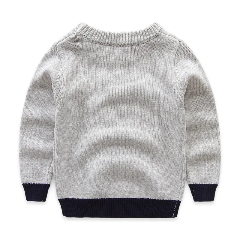 Boys Cotton Sweaters Kids O-Neck Winter Clothes Car Printed Casual Outerwear